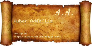Auber Adélia névjegykártya